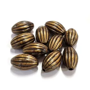 10/Pcs Pkg./Lot CCB Acrylic Matellic Beads for Jewelry and Crafts Making in Size about 15x25mm