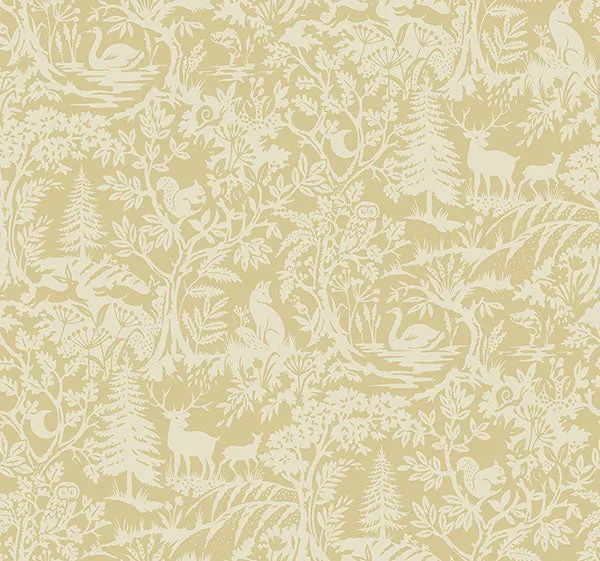 Alrick Mustard Forest Venture Wallpaper