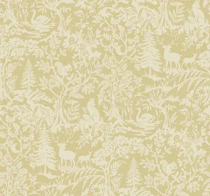 Alrick Mustard Forest Venture Wallpaper