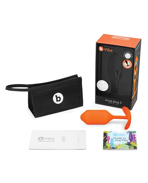 b-Vibe Weighted Snug Plug 3 - 180 g - Orange