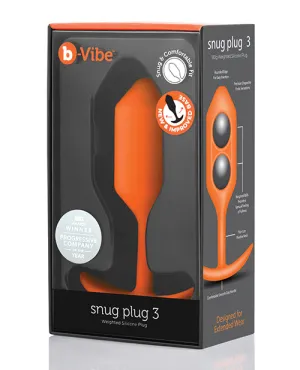 b-Vibe Weighted Snug Plug 3 - 180 g - Orange
