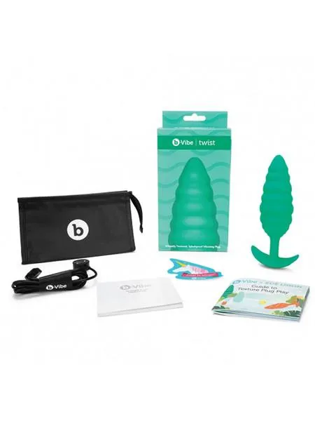 B-VIBE Zoe Ligon Collection Twist Ribbed Texture BUTT PLUG
