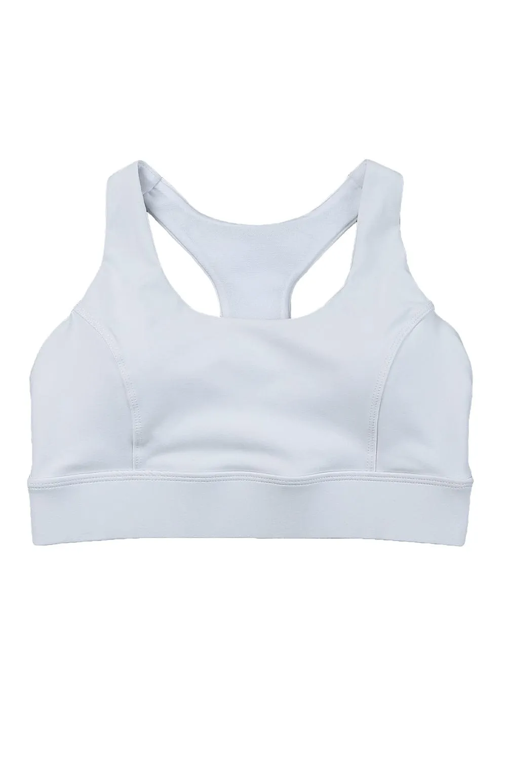 Boost White Racerback Sports Bra