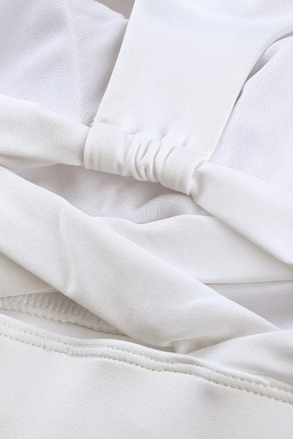 Boost White Racerback Sports Bra