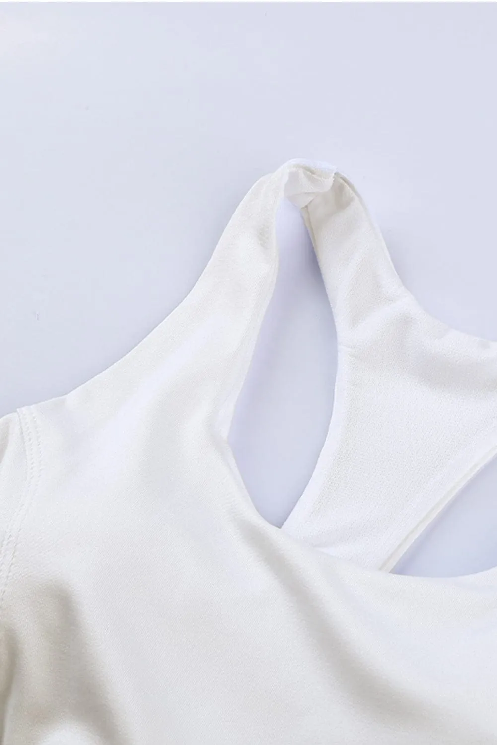 Boost White Racerback Sports Bra