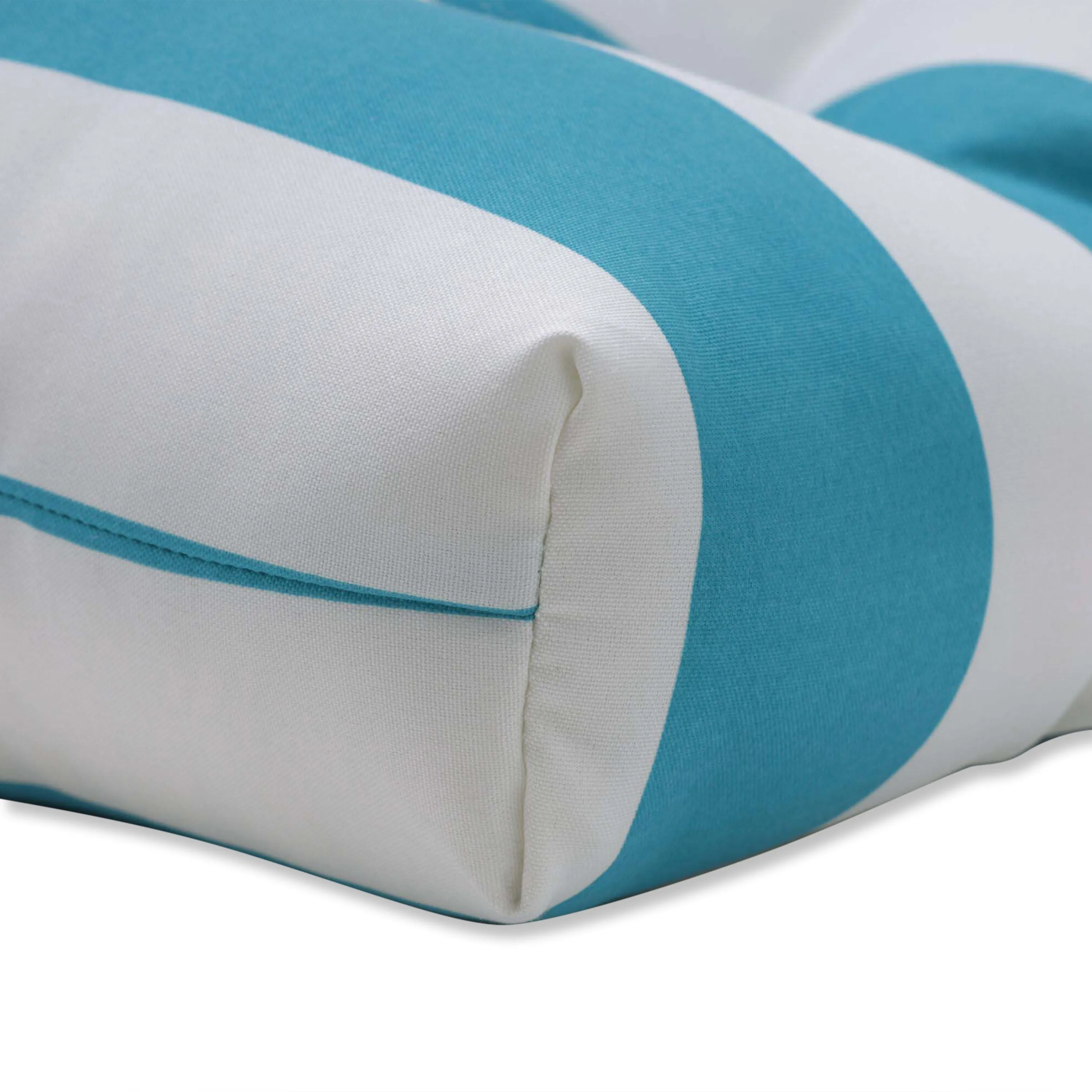 Cabana Stripe Turquoise 56" Blown Bench