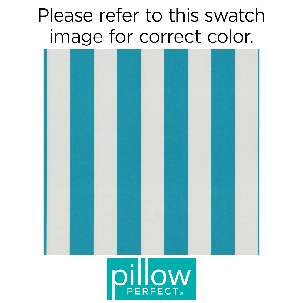 Cabana Stripe Turquoise 56" Blown Bench