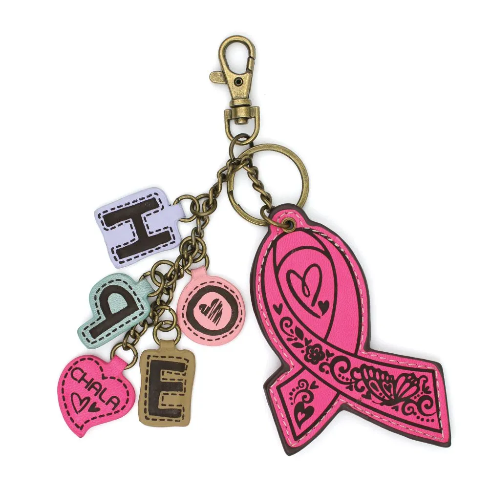 Charming Charms Keychain - Ribbon - pink