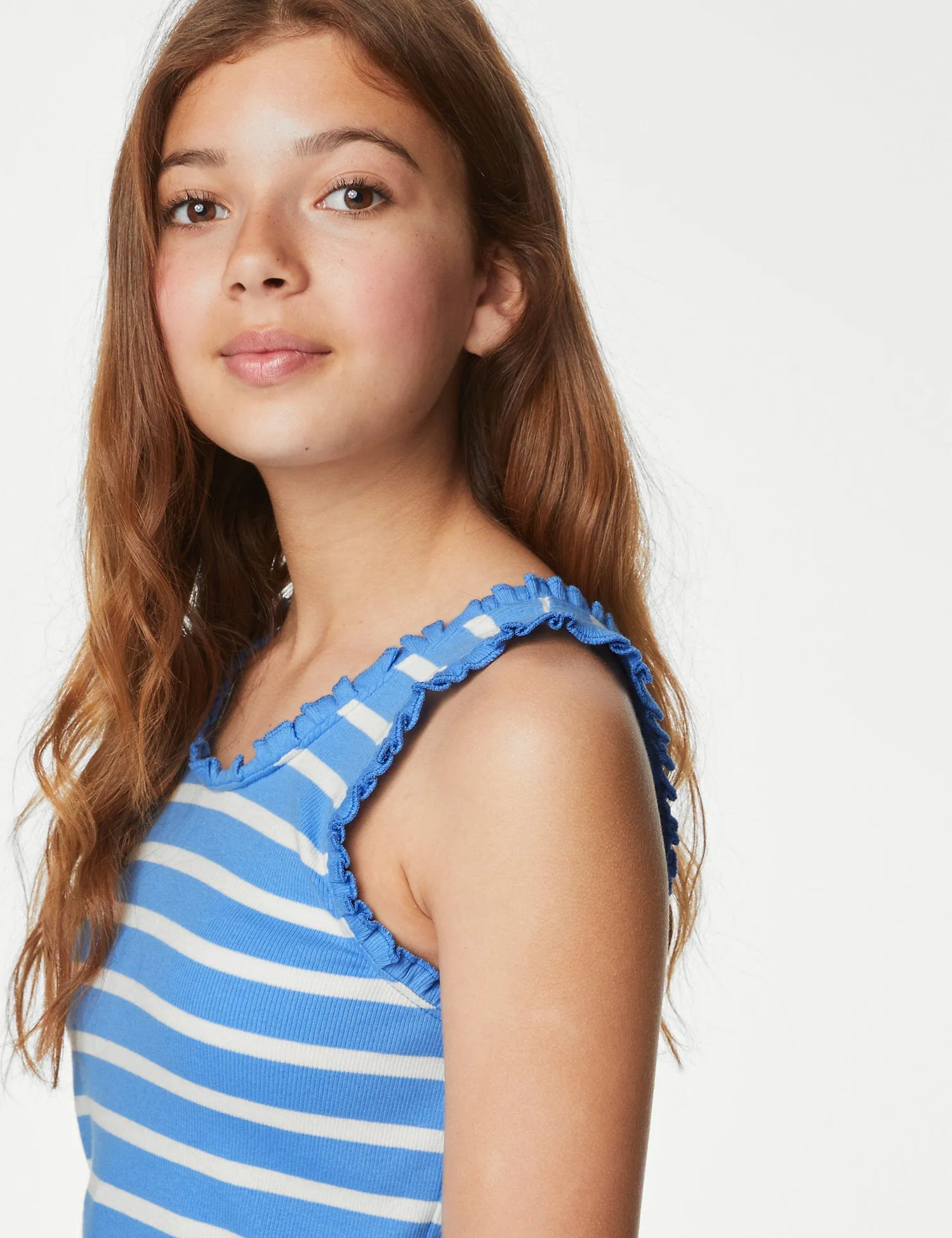 Cotton Rich Striped Vest