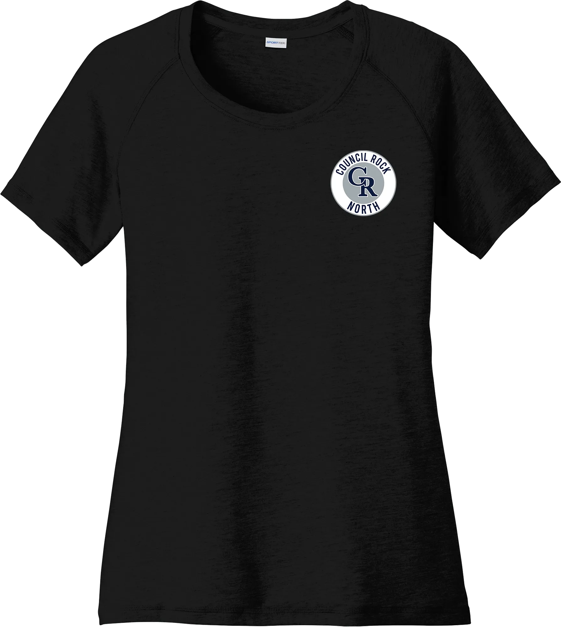 Council Rock North Ladies PosiCharge Tri-Blend Wicking Scoop Neck Raglan Tee