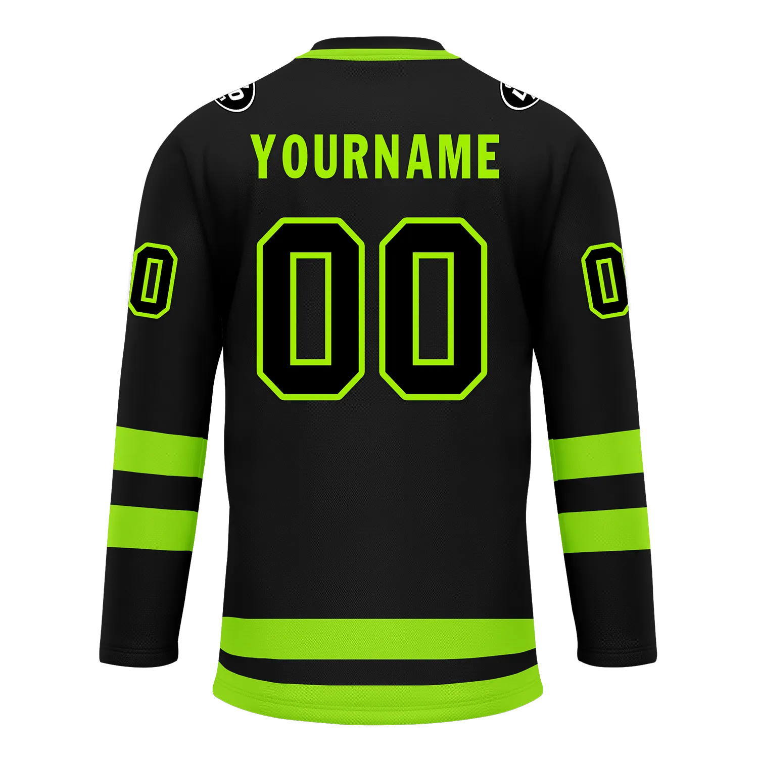 Custom Black Green Personalized Hockey Jersey HCKJ01-D0a70b8