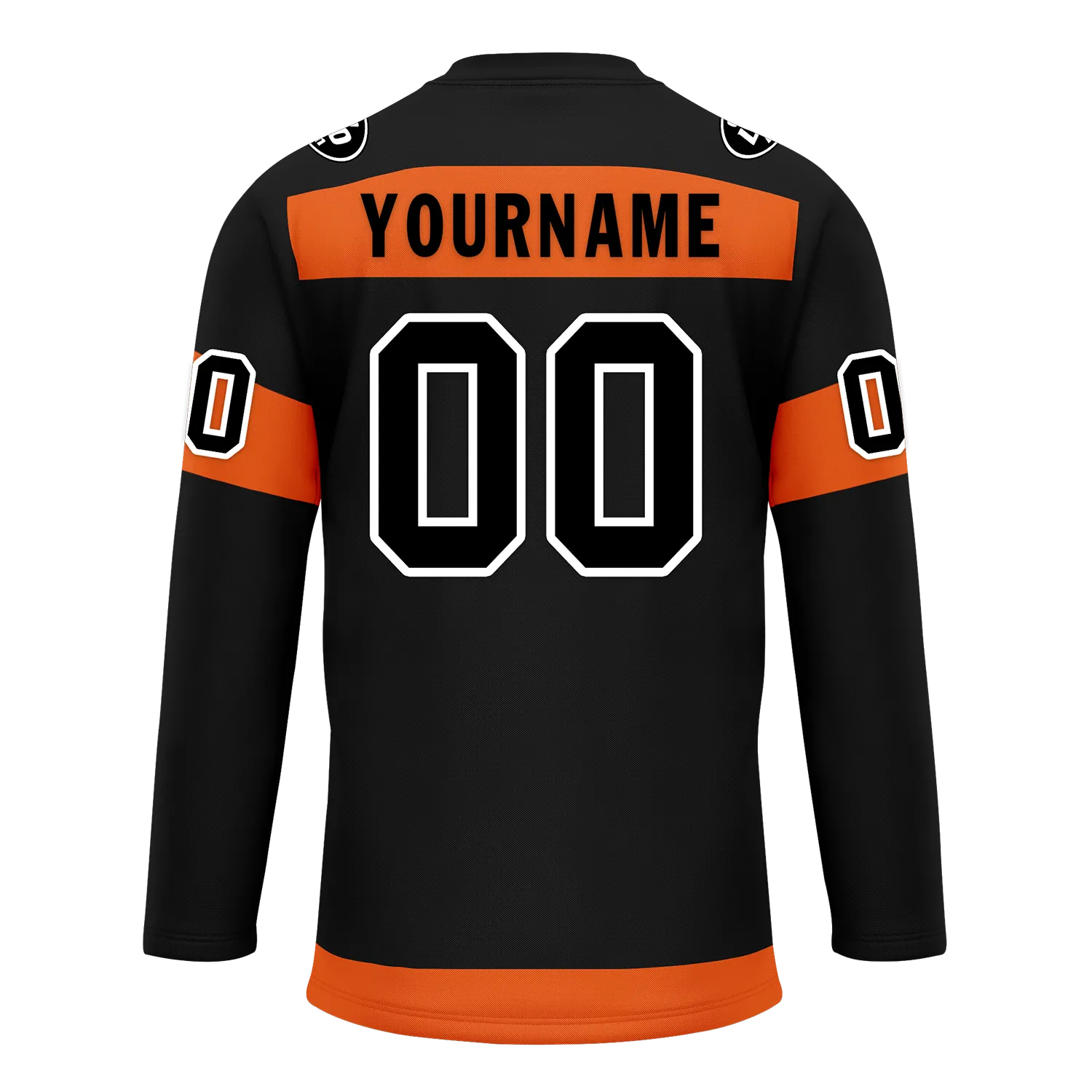 Custom Black Orange Personalized Hockey Jersey HCKJ01-D0a70ec