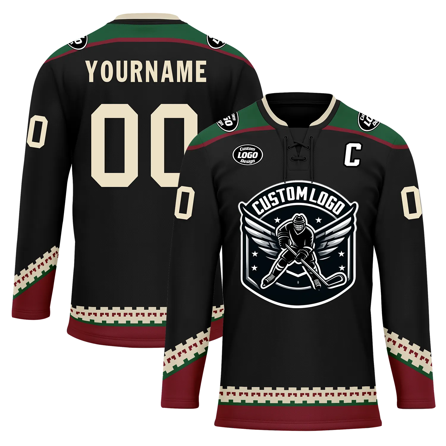 Custom Black Personalized Hockey Jersey HCKJ01-D0a70fc