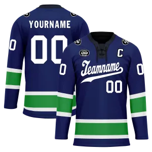 Custom Blue Green Personalized Hockey Jersey HCKJ01-D0a70dc