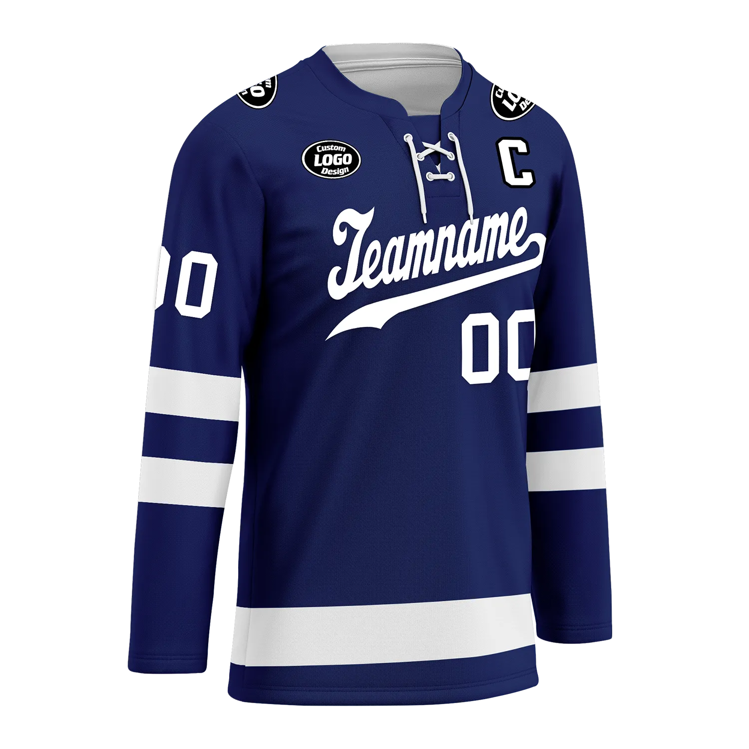 Custom Blue White Personalized Hockey Jersey HCKJ01-D0a70bc