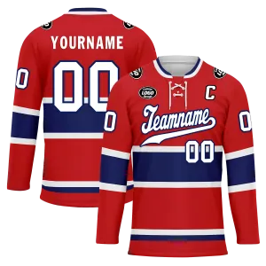 Custom Red Blue Personalized Hockey Jersey HCKJ01-D0a70a7