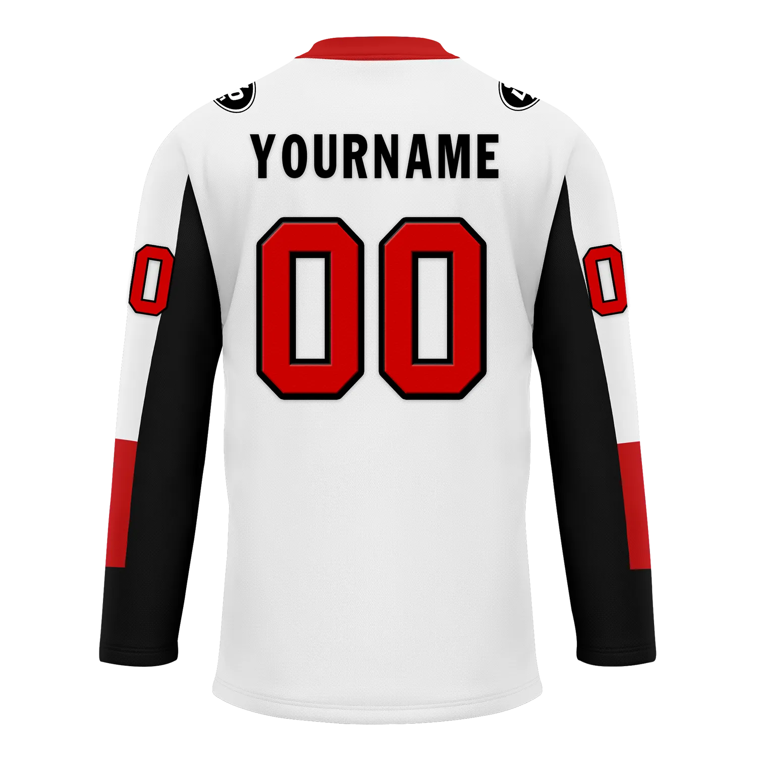 Custom White Black Personalized Hockey Jersey HCKJ01-D0a70a9