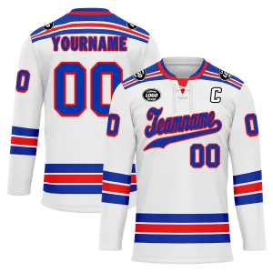 Custom White Blue Personalized Hockey Jersey HCKJ01-D0a7008