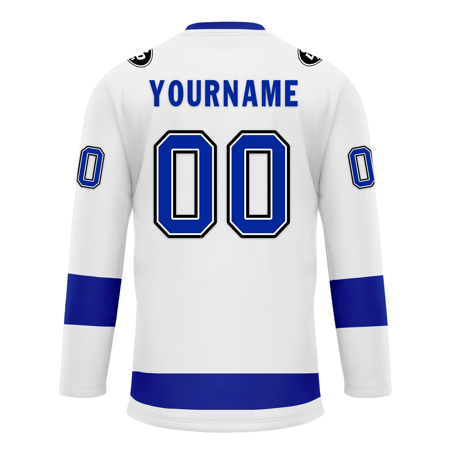 Custom White Blue Personalized Hockey Jersey HCKJ01-D0a70bb