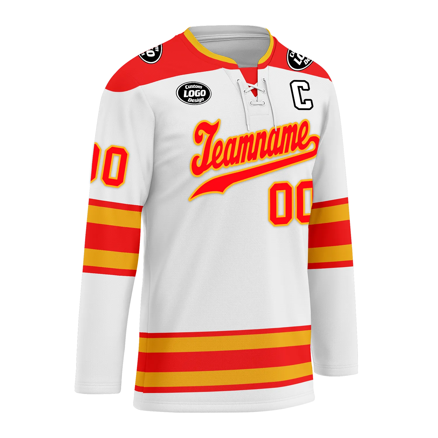 Custom White Red Personalized Hockey Jersey HCKJ01-D0a70cf