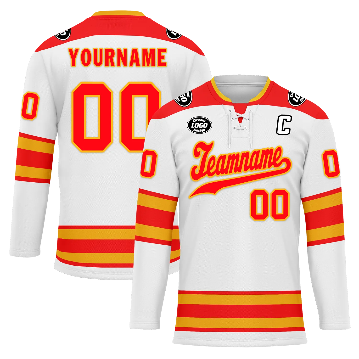 Custom White Red Personalized Hockey Jersey HCKJ01-D0a70cf
