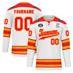 Custom White Red Personalized Hockey Jersey HCKJ01-D0a70cf