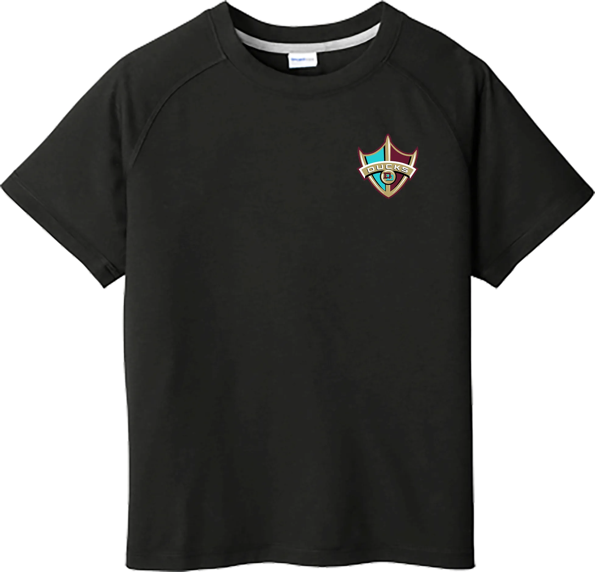 Delaware Ducks Youth PosiCharge  Tri-Blend Wicking Raglan Tee