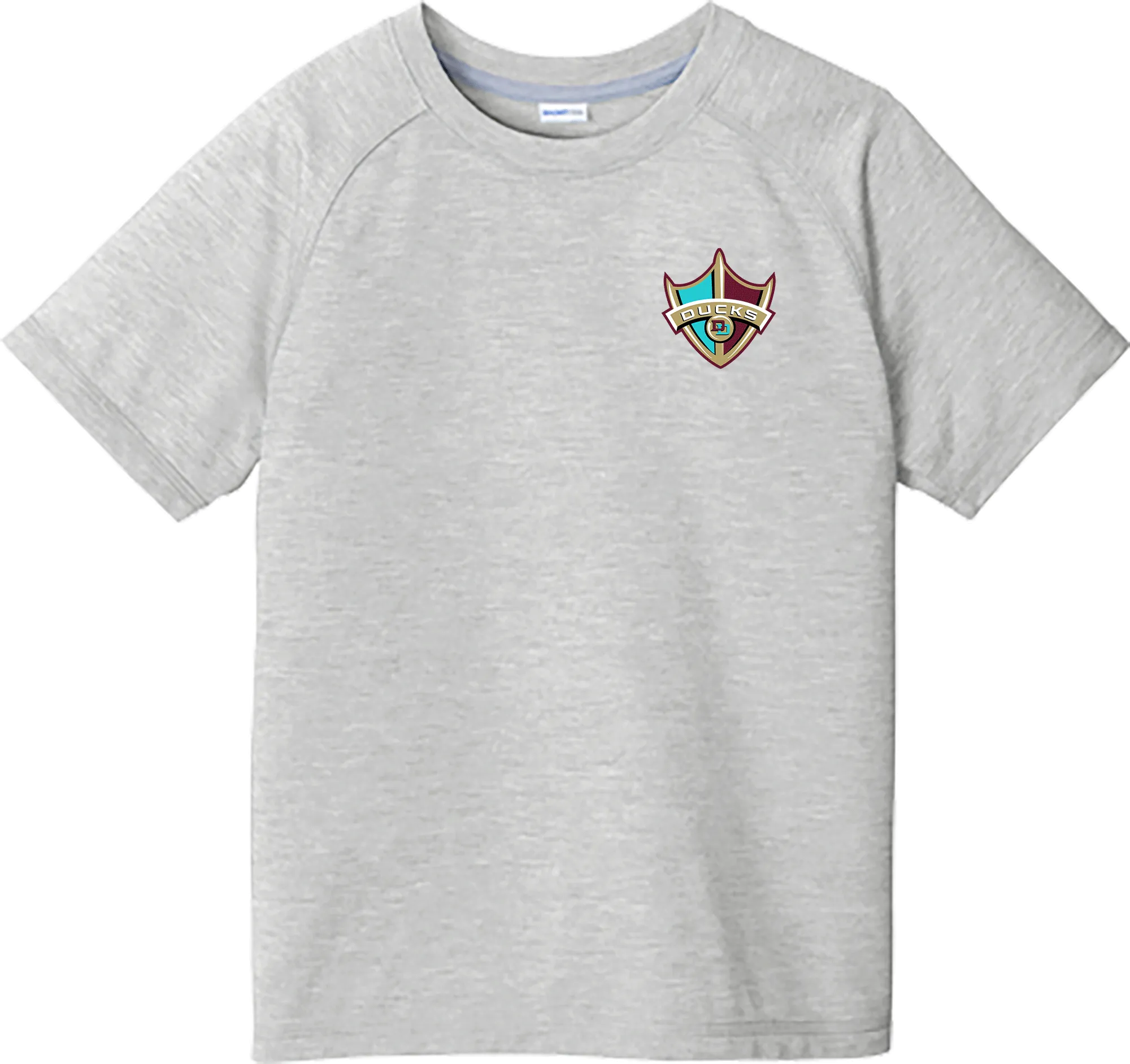 Delaware Ducks Youth PosiCharge  Tri-Blend Wicking Raglan Tee