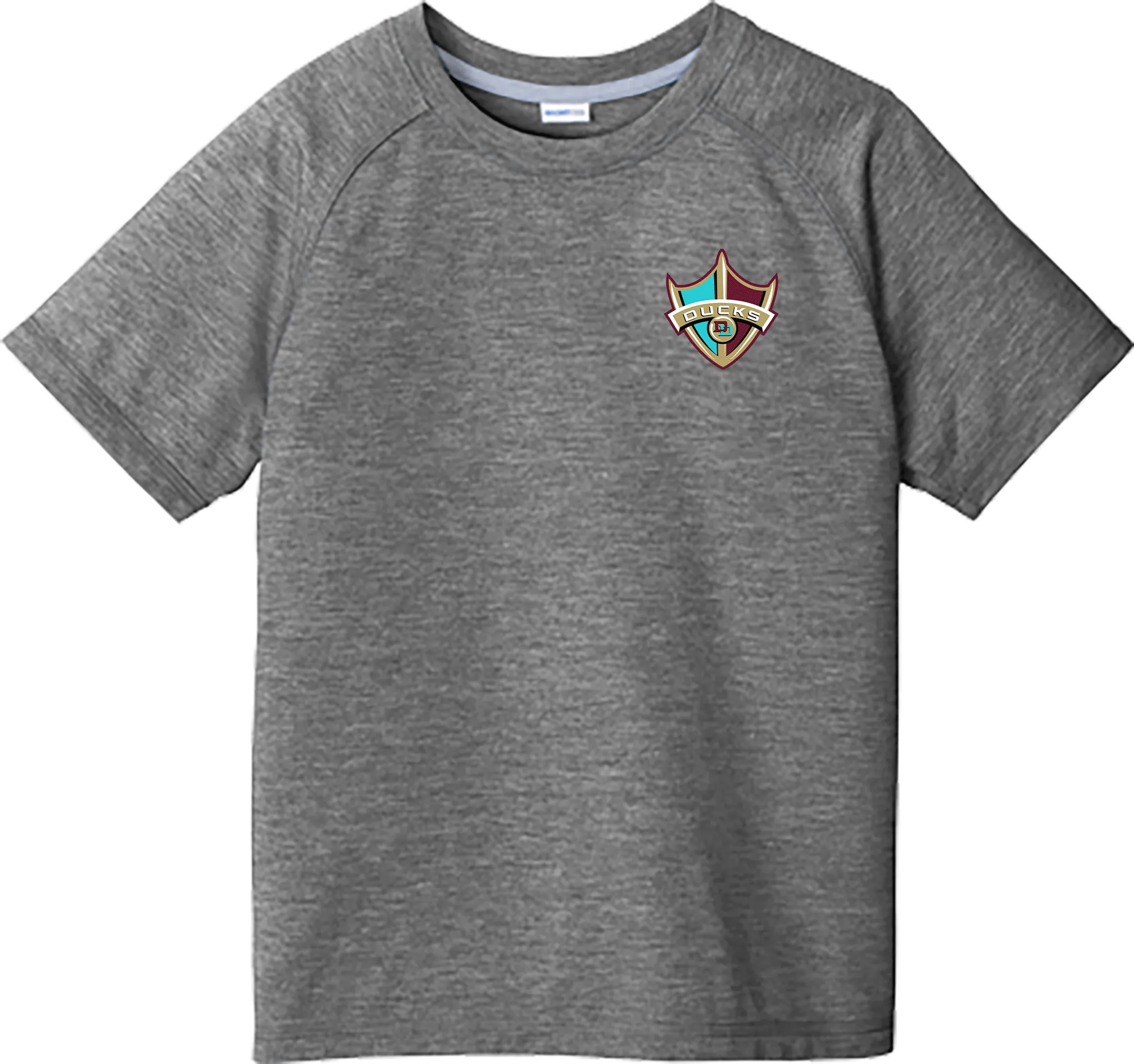 Delaware Ducks Youth PosiCharge  Tri-Blend Wicking Raglan Tee
