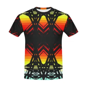 Fire and Turquiose T-Shirt for Men (USA Size) (