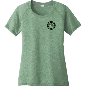 Florida Eels Ladies PosiCharge Tri-Blend Wicking Scoop Neck Raglan Tee
