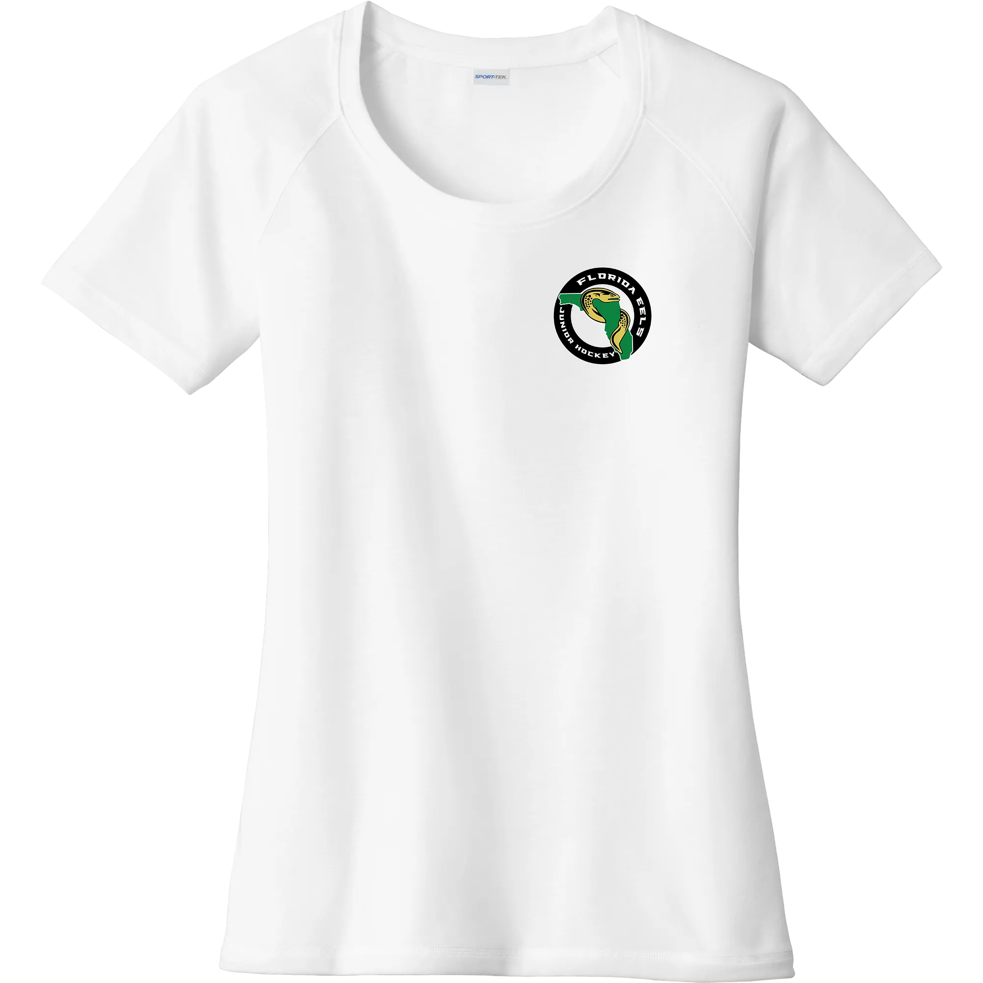 Florida Eels Ladies PosiCharge Tri-Blend Wicking Scoop Neck Raglan Tee