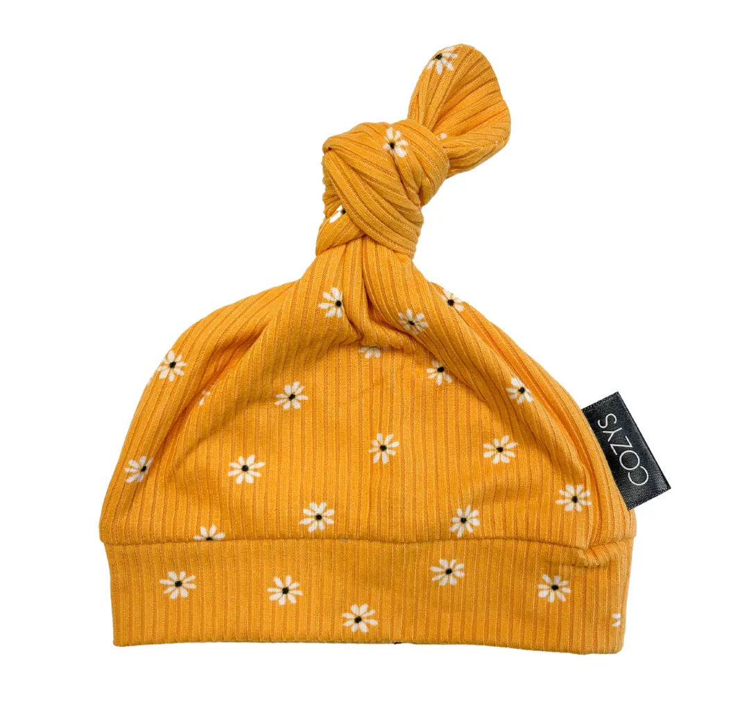 GOLD DAISY RIBBED | BEANIE