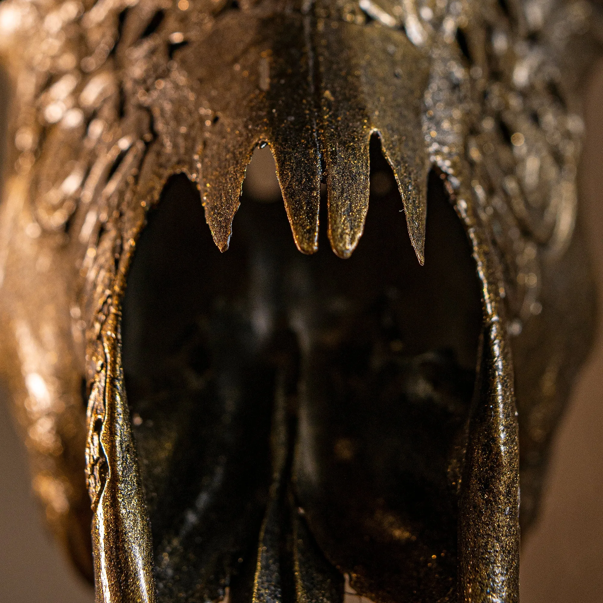 Hand Carved Cow Skull - Antique Bronze Titan // Metallic Finish
