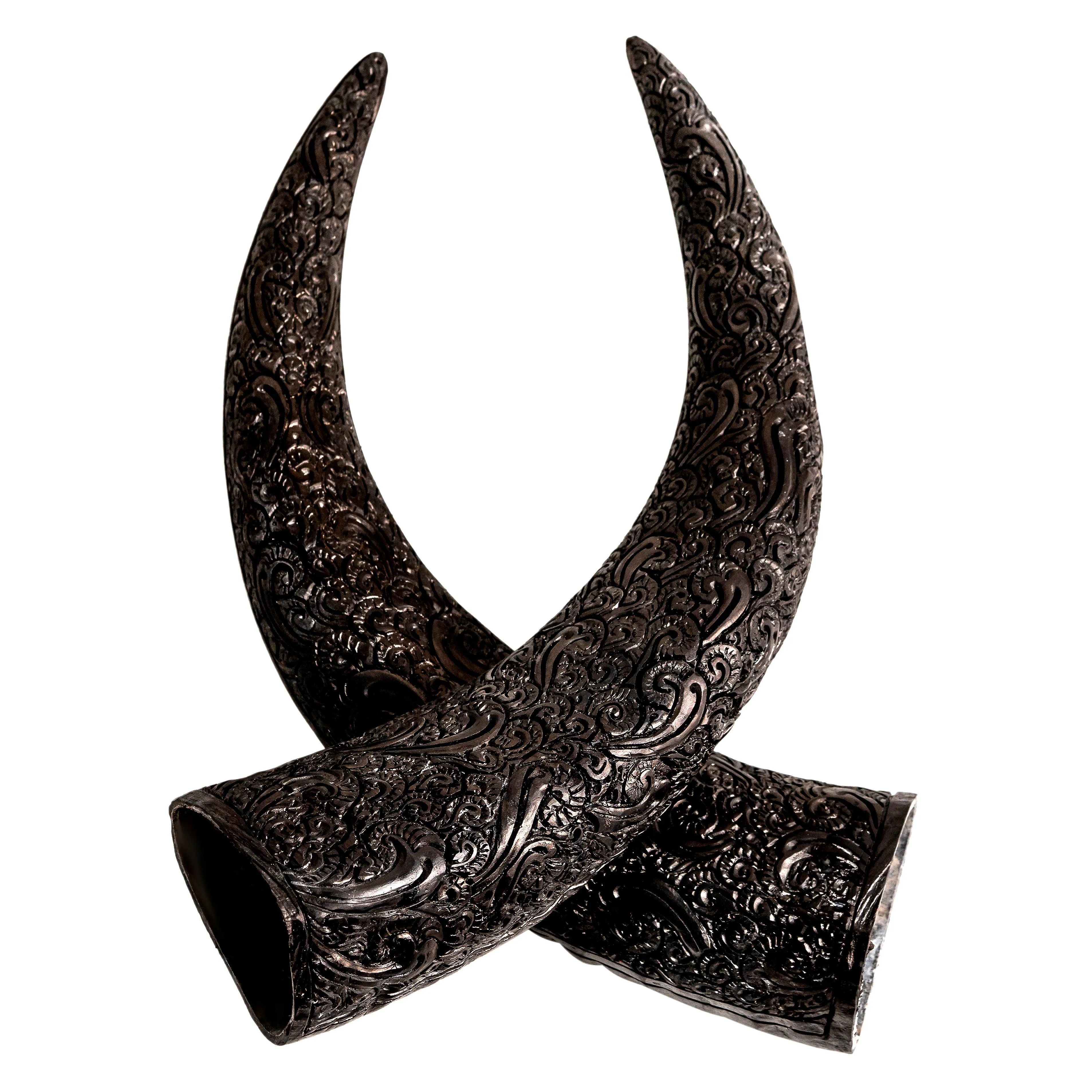 Hand Carved Cow Skull - Antique Bronze Titan // Metallic Finish