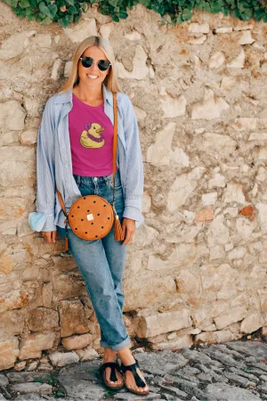 Hawaiian Duck Printed Scoop Neck T-shirt for women