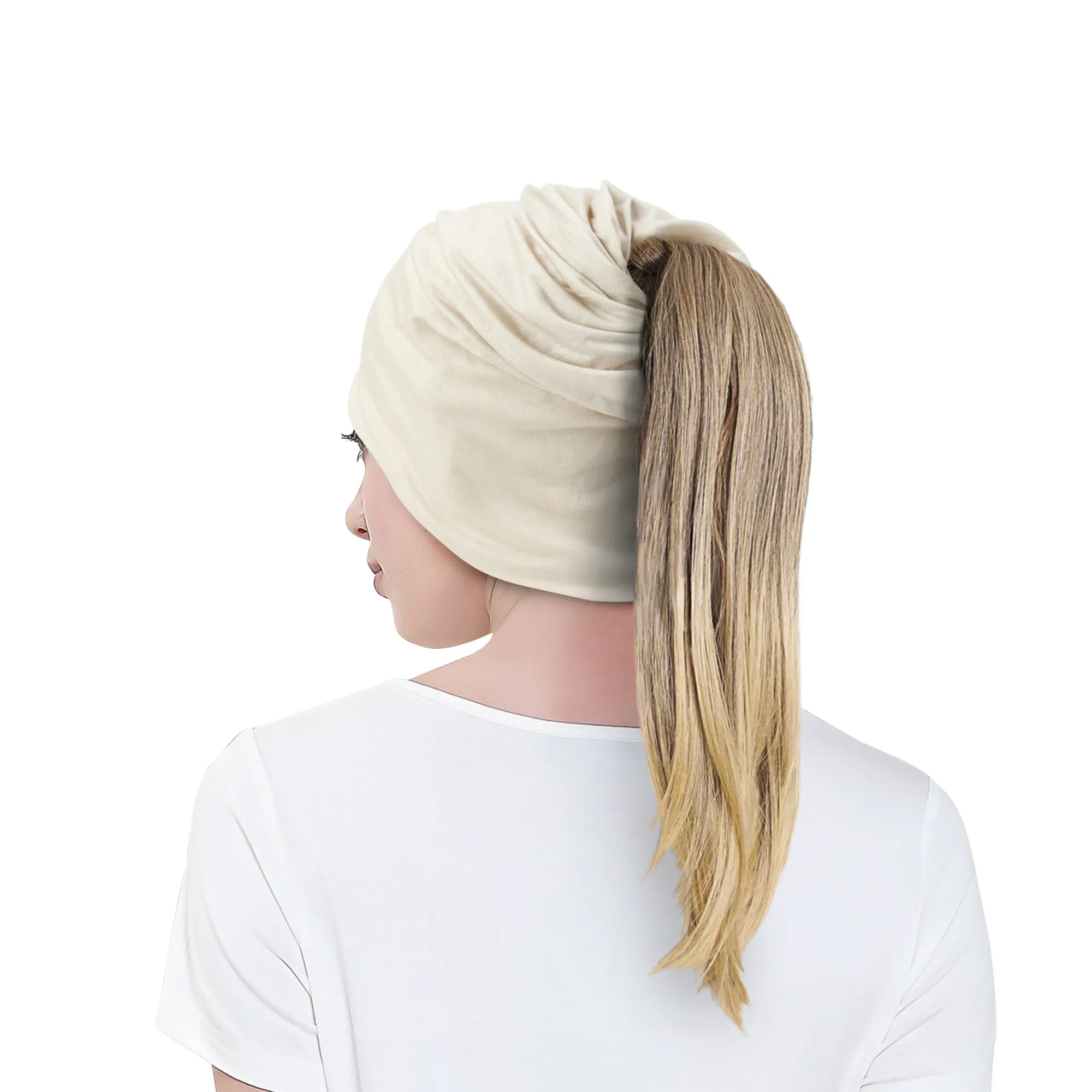 ililily TENCEL™Lyocell 3-Way Beanie Ultra Soft Stretchable Head Cover Chemo Hat