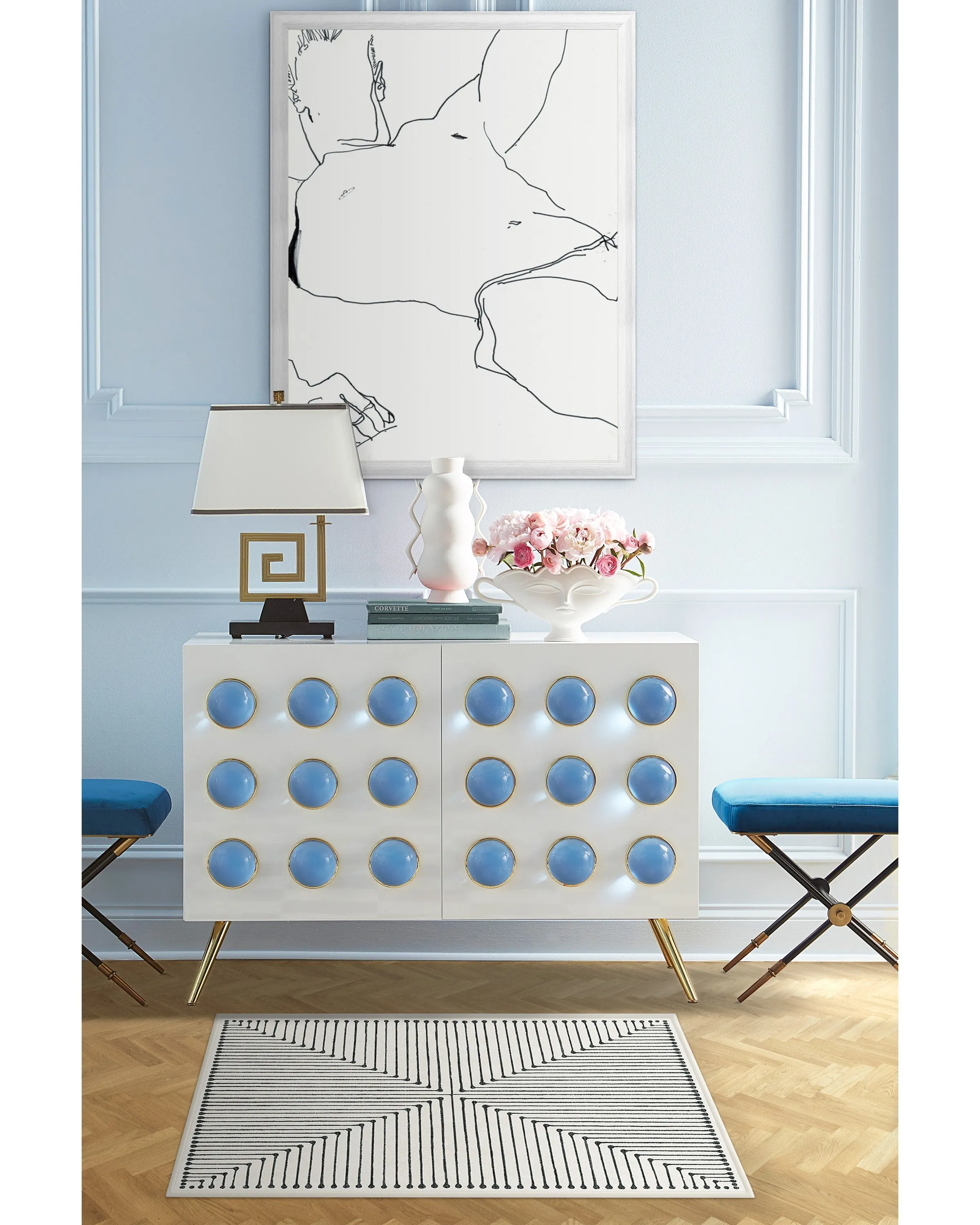 Jonathan Adler Inkdrop Black & Ivory Rug