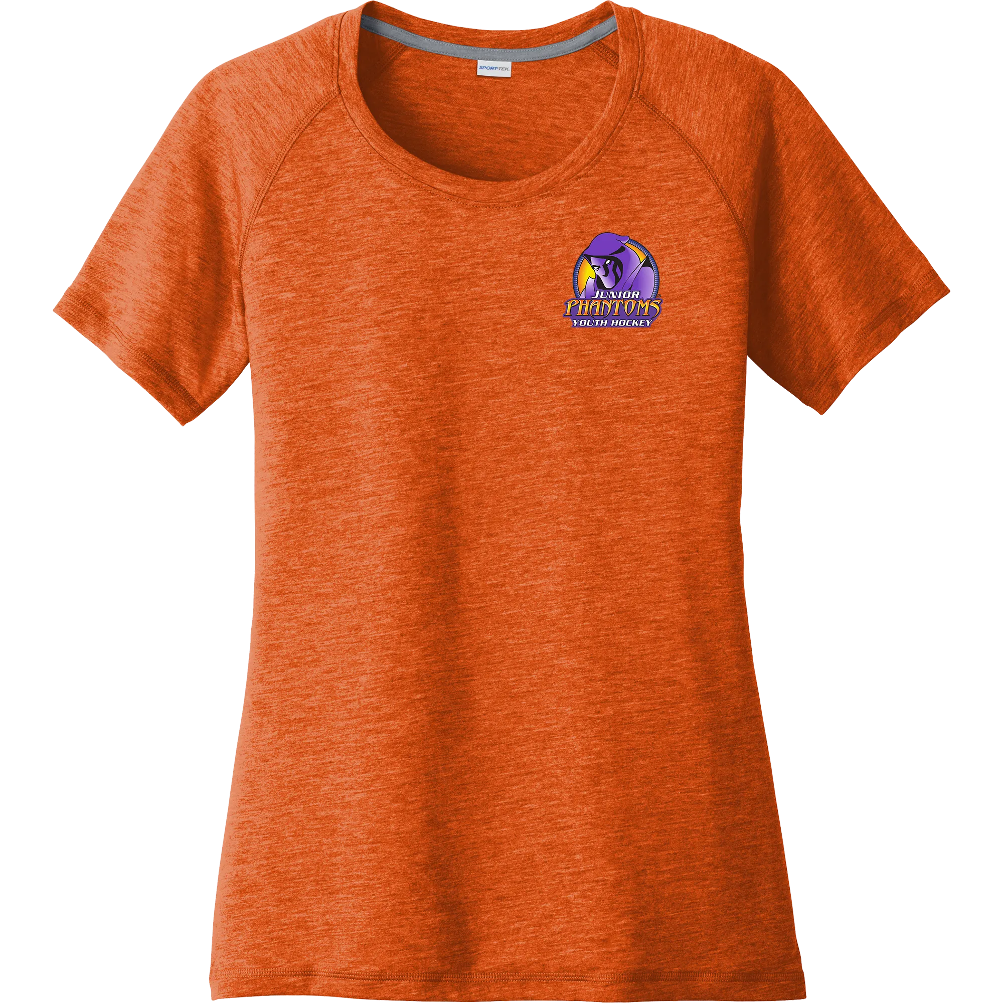 Jr. Phantoms Ladies PosiCharge Tri-Blend Wicking Scoop Neck Raglan Tee