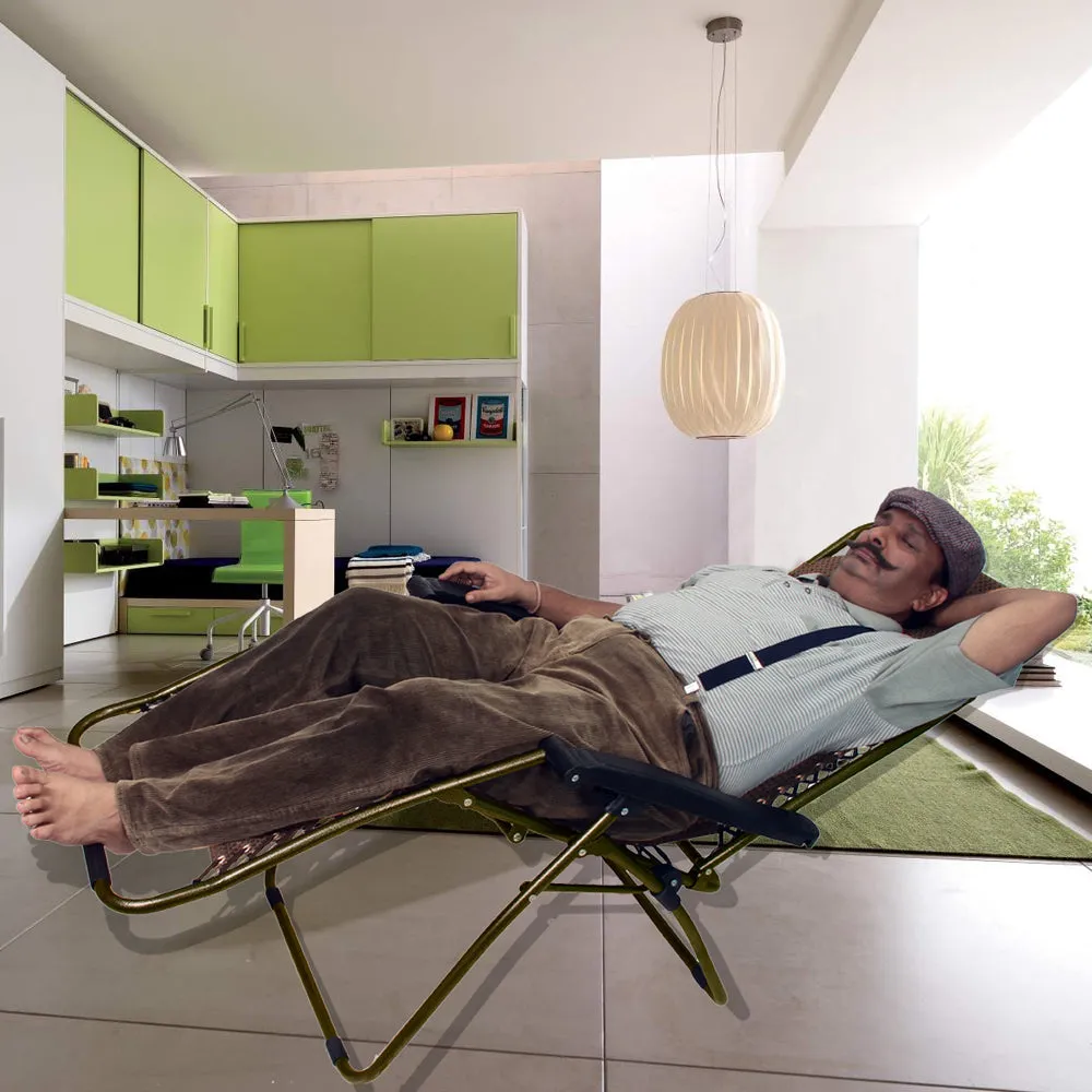 Kawachi Zero Gravity Relax Recliner Chair with Soft Comfortable Cushion Indoor and Outdoor Use C216