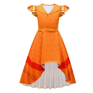 Kids Pepa Madrigal Dress High Low Fashion Dress Cosplay Costume Halloween Outfit