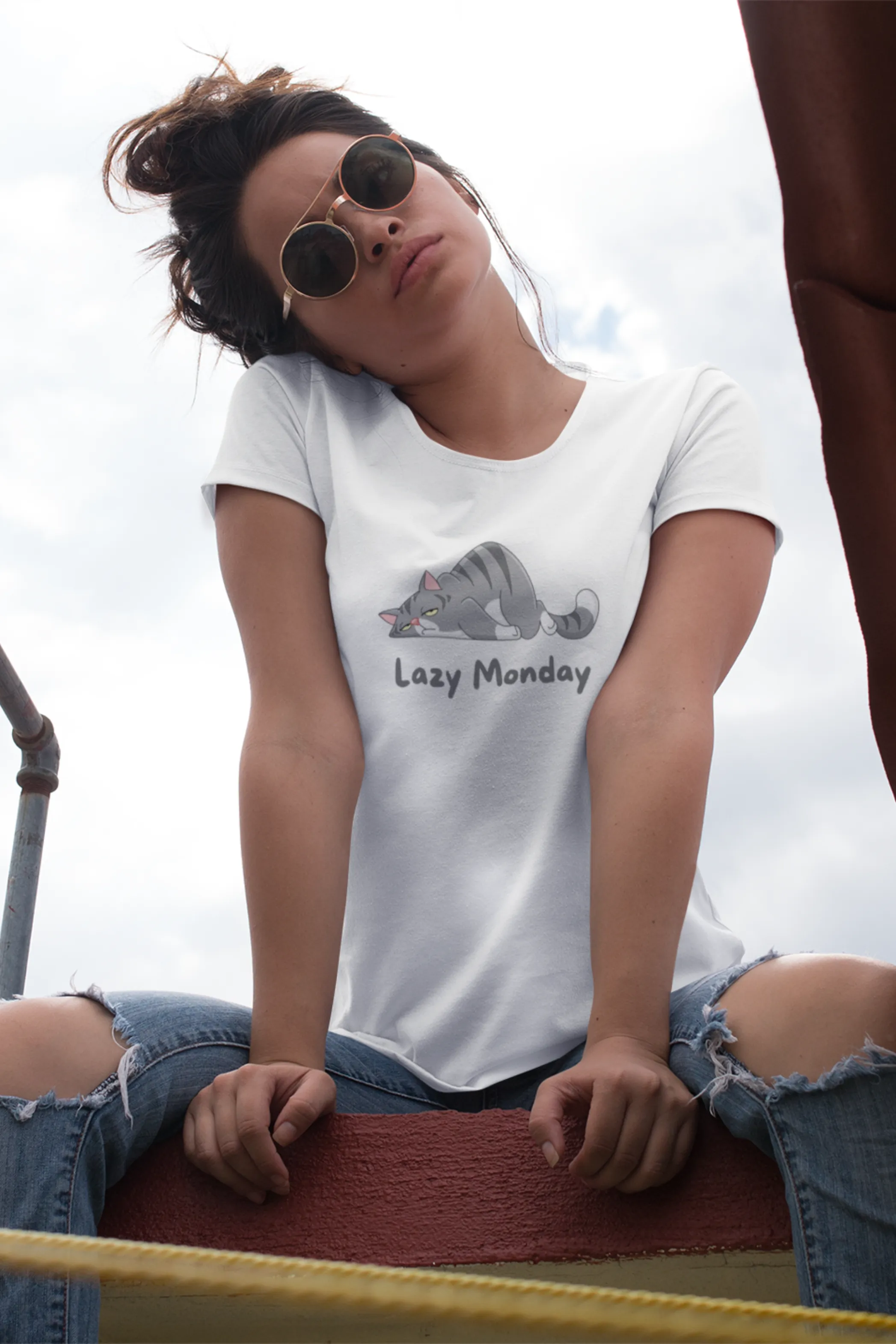 Lazy Monday Printed T-shirt for women