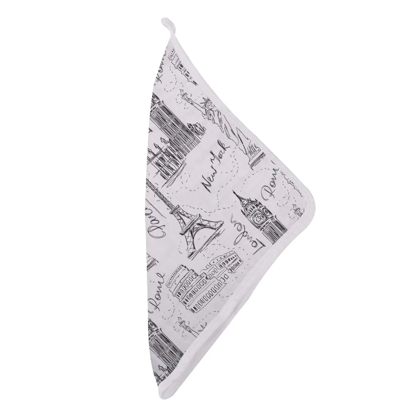 London, Paris, New York Baby Washcloths Set – Bamboo Muslin