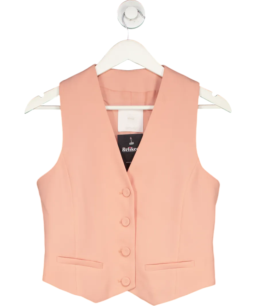 MANGO Pink Buttoned Waistcoat UK S