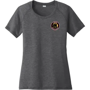 MD Jr. Black Bears Ladies PosiCharge Tri-Blend Wicking Scoop Neck Raglan Tee