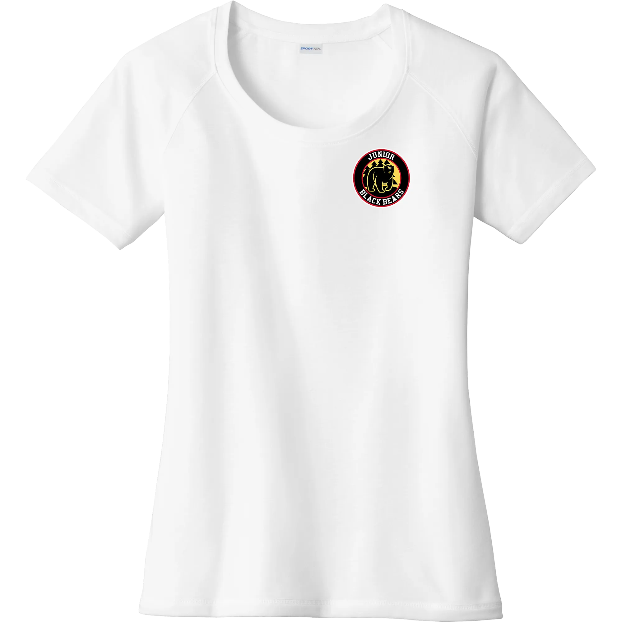 MD Jr. Black Bears Ladies PosiCharge Tri-Blend Wicking Scoop Neck Raglan Tee