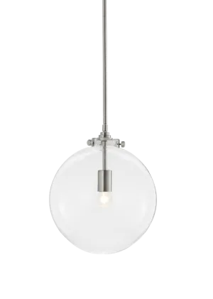 Menton Brushed Nickel Globe Pendant