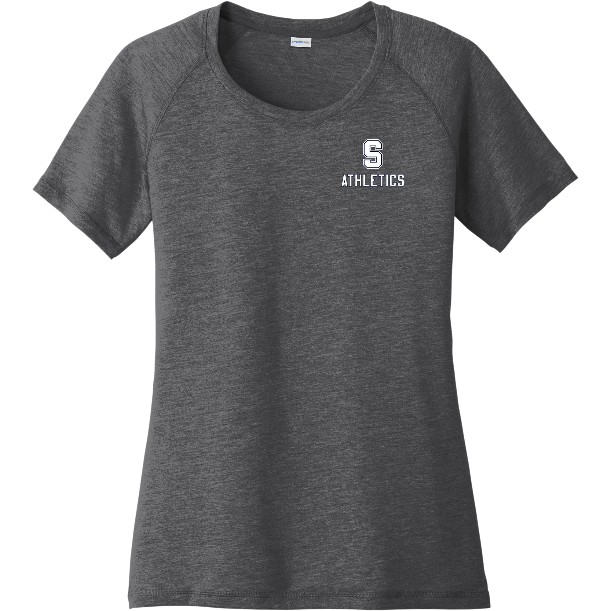 Midd South Athletics Ladies PosiCharge Tri-Blend Wicking Scoop Neck Raglan Tee