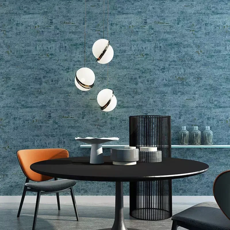 Modern Style Simple Plain Blue Green Wallpaper (5.3 ㎡)