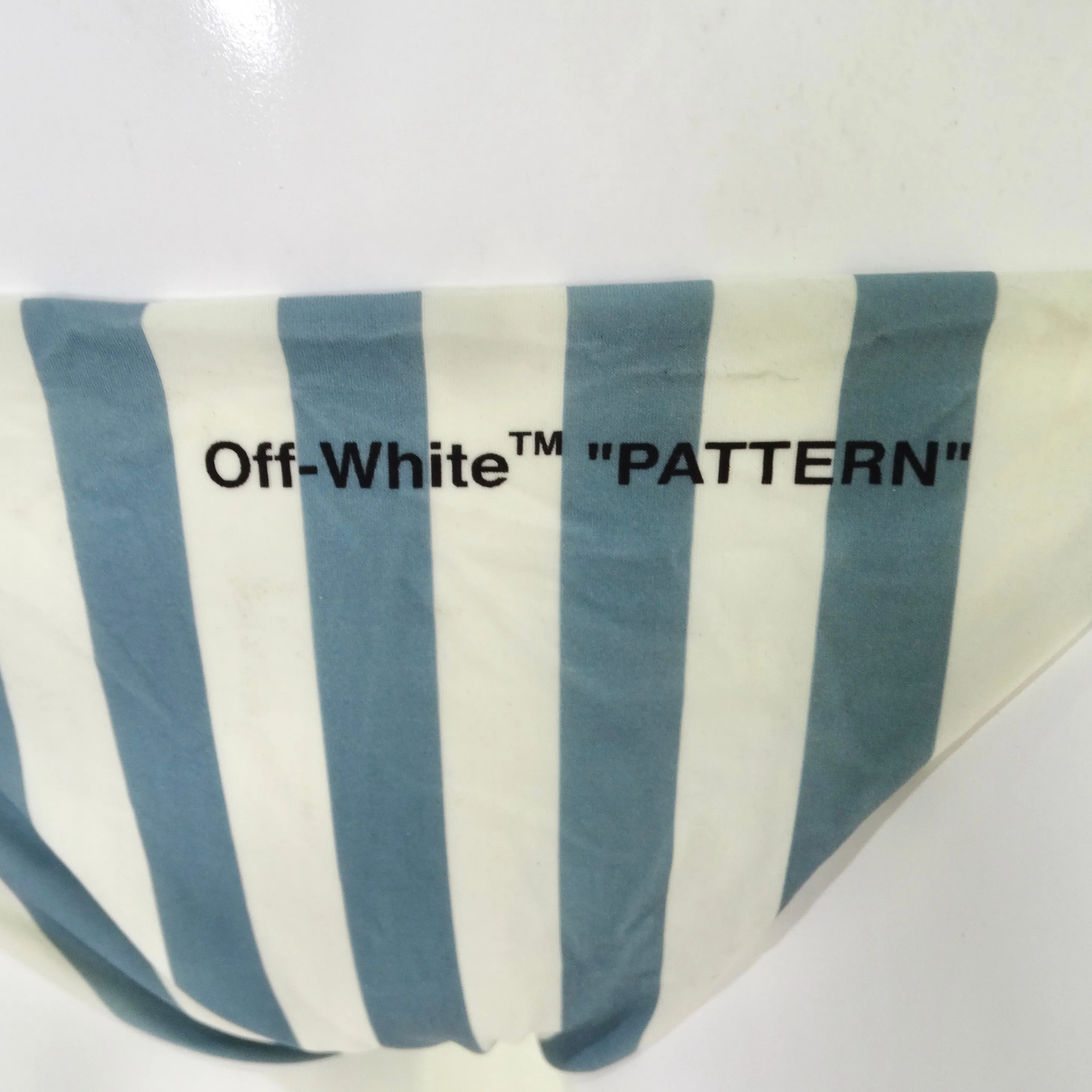 Off White Blue Stripe Bikini
